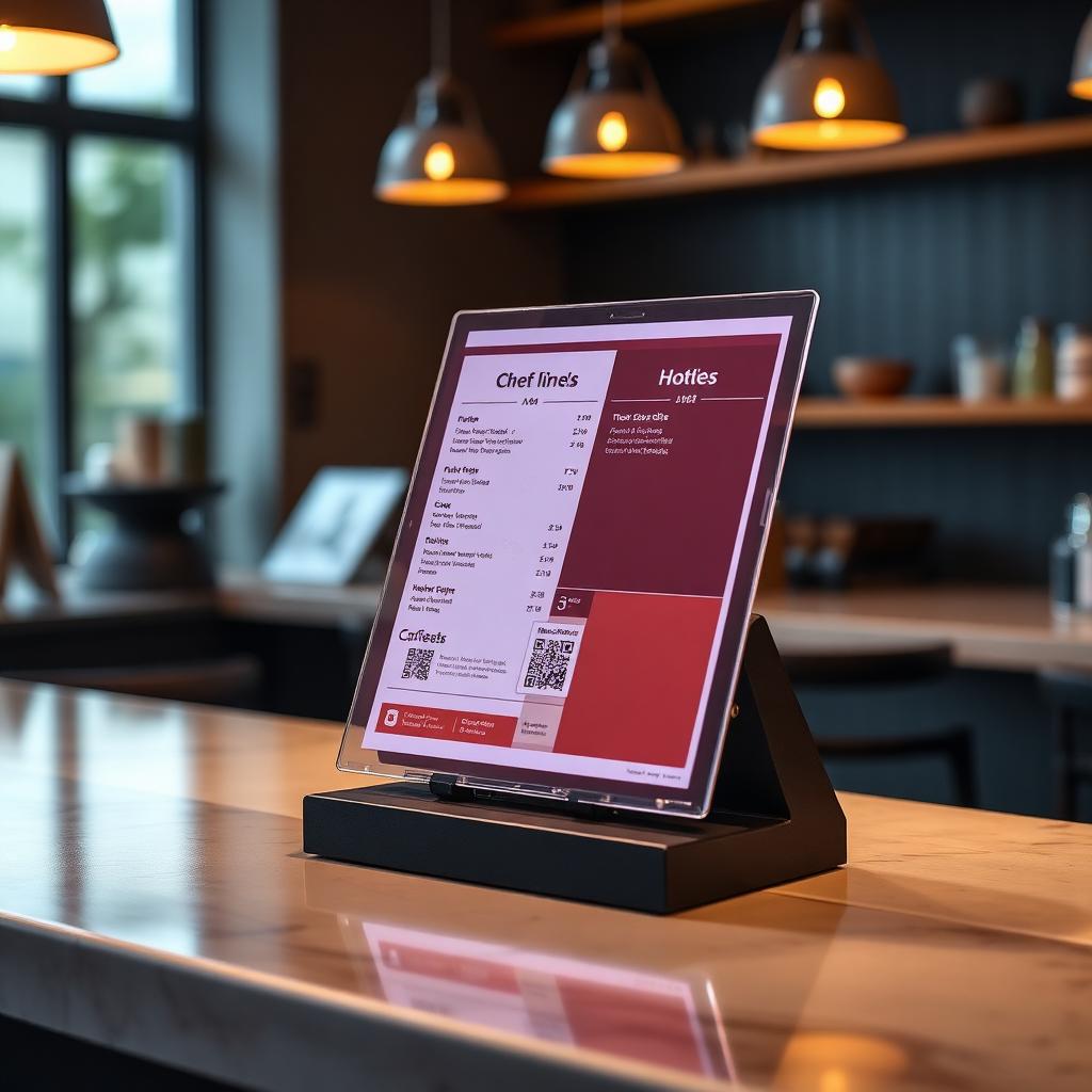 A4 borddisplay med lys
