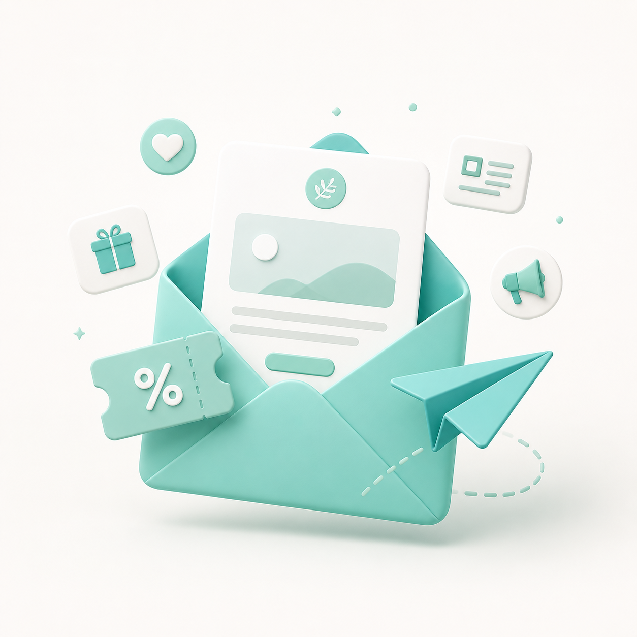 LALAH e-mail marketing mockup med kampagner, statistik og restaurantmad